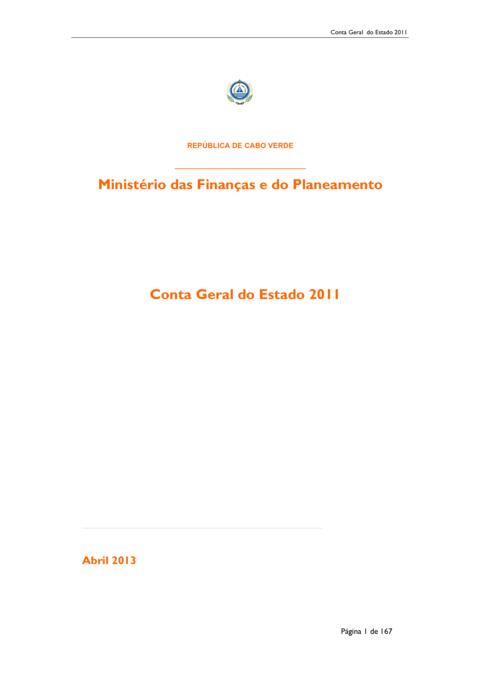 Ministerio Das Financas E Do Planeamento Conta Geral Do Estado 11